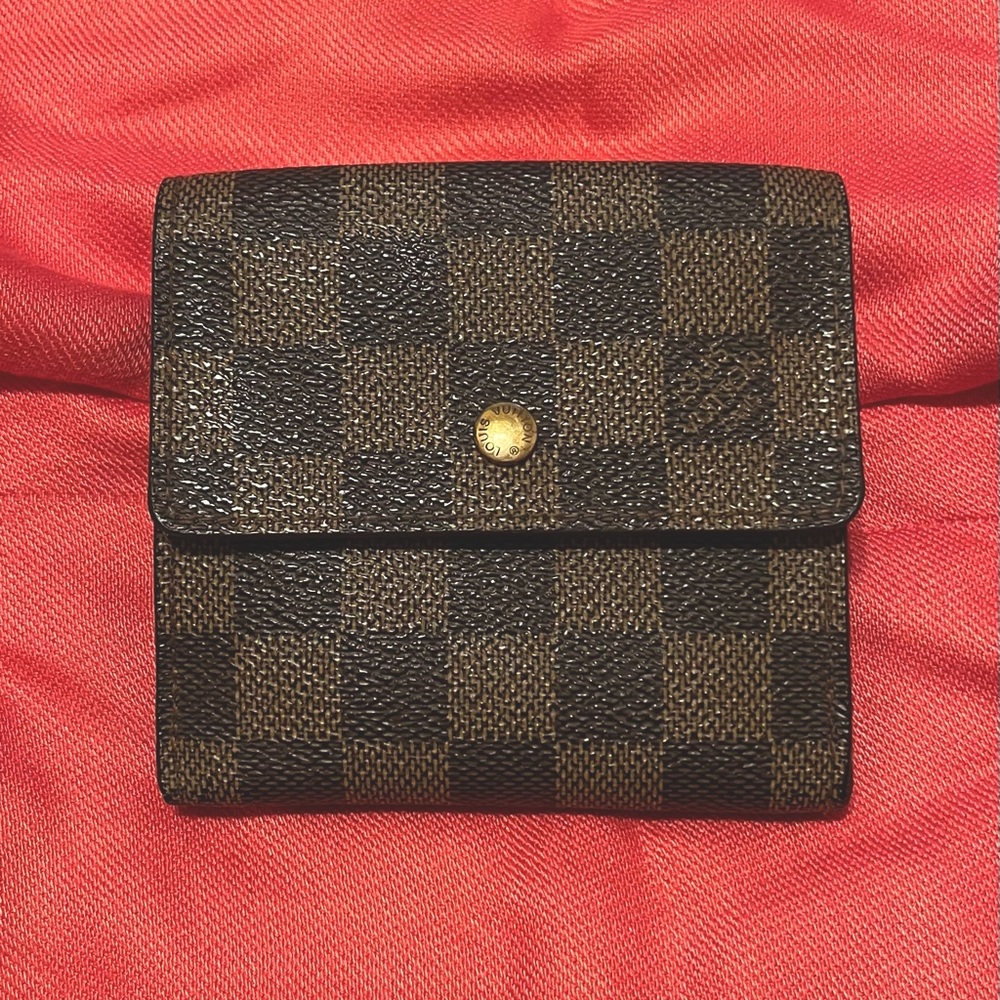 Louis Vuitton Brown and Black Checkered Wallet